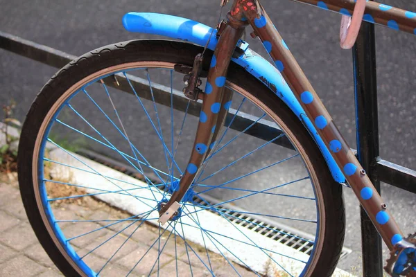 Fahrrad Und Well Blue — Stockfoto