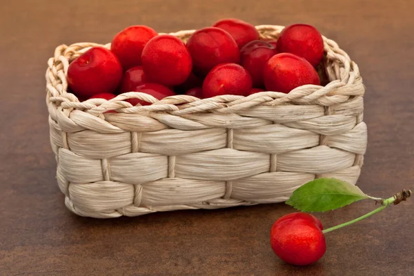 Fresh Tasty Cherries Background Close — Stock Photo, Image