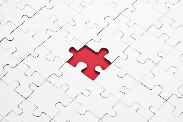 Puzzle Missing Parts Which Joined Together — Stock Photo, Image