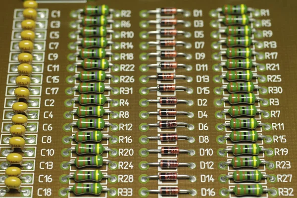 Desku Obvodů Jsou Elektronické Komponenty — Stock fotografie