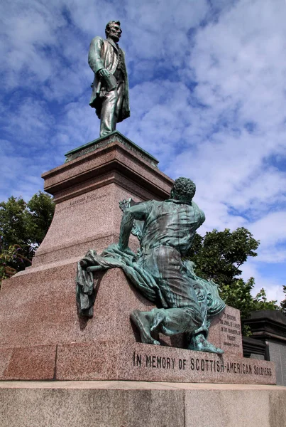Monumento Abraham Lincoln Nell Old Calton Burial Ground Edimburgo Eretto — Foto Stock