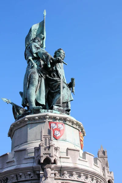 Estatua Del Rey Charles Puente Prague República Checa —  Fotos de Stock