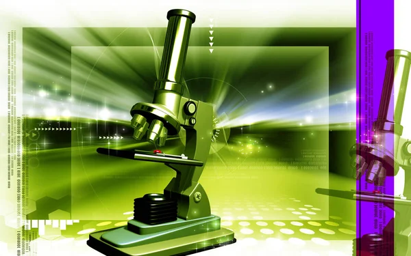 Digital Illustration Microscope Colour Background — 图库照片