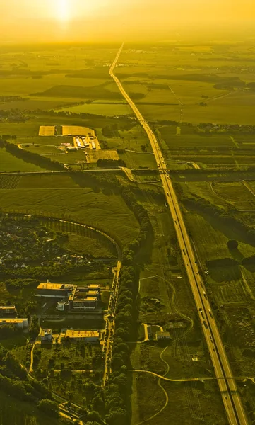 Vista Panoramica Delle Infrastrutture Stradali Del Traffico — Foto Stock