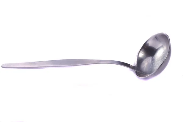 Close View Detail Spoon Isolated White Background — Stock Photo, Image