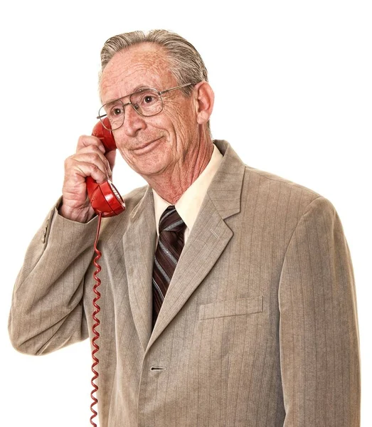 Senior Businessman Rather Interesting Expression — Stock Photo, Image