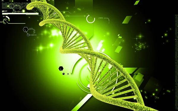 Digital Illustration Dna Structure Colour Background — Stock Photo, Image