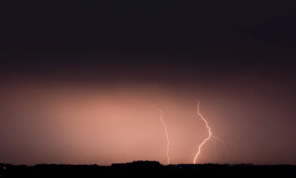 Niebo Burzą Pioruna Zmiany Klimatu — Zdjęcie stockowe