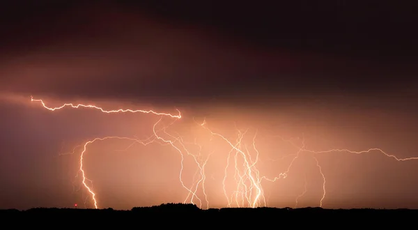 Tempestade Relâmpago Chuva Pesada — Fotografia de Stock