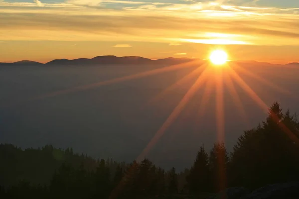 Tramonto Sulle Alpi — Foto Stock