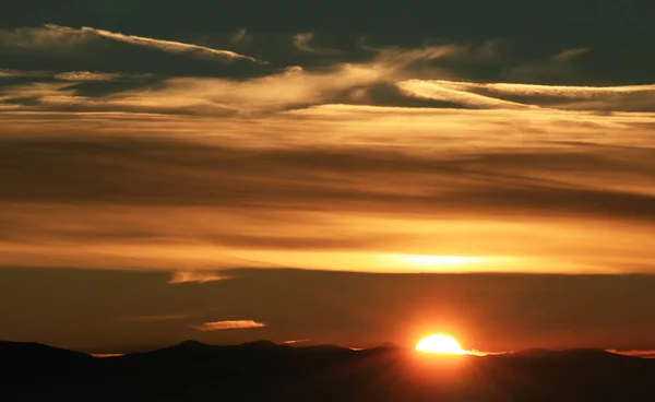 Захід Сонця Альпах — стокове фото