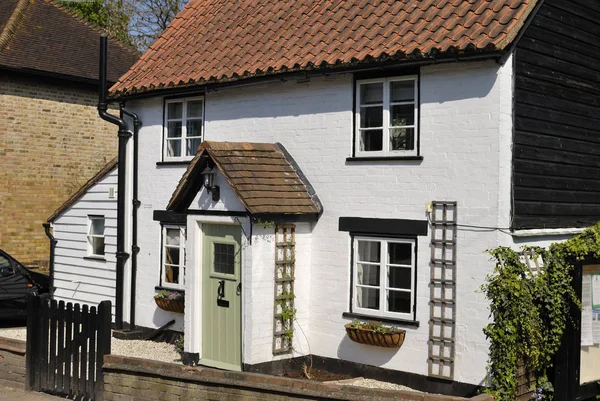 Casa Tijolo Pintada Branco Shoreham Kent Inglaterra — Fotografia de Stock