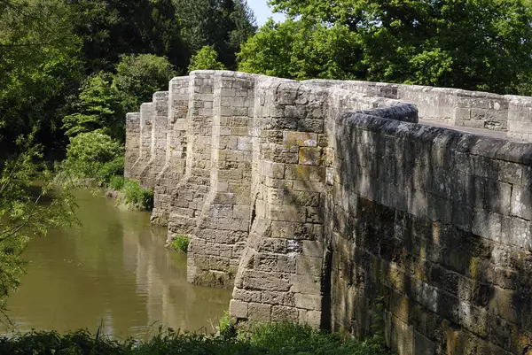 Starożytny Kamienny Most Stopham Niedaleko Pulborough Zachodnie Sussex Anglia — Zdjęcie stockowe