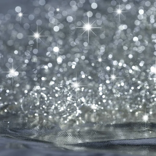 Hermoso Fondo Plata Con Estrellas — Foto de Stock