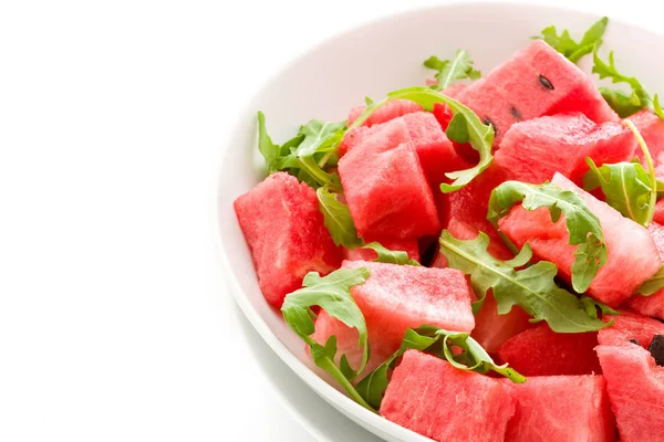 Photo Delicious Fresh Watermelon Arugula Salad Isolated Background — Stock Photo, Image