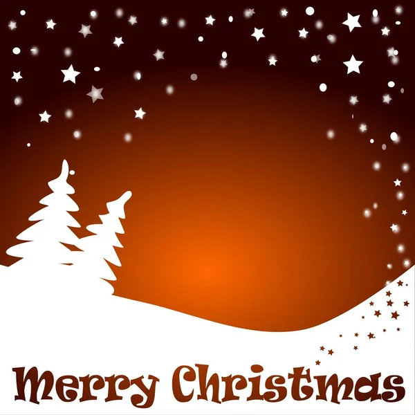Kerstmis Achtergrond Oranje Gloeiende — Stockfoto