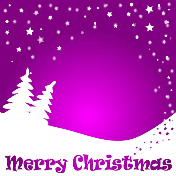 Fondo Navidad Púrpura Con Copos Nieve Estrellas —  Fotos de Stock