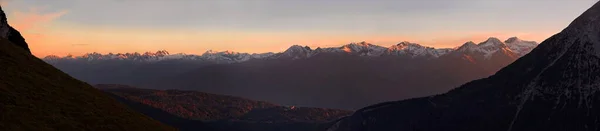 Panoramautsikt Från Scharnitztal Med Utsikt Över Alpenhauptkamm Tirol Austrien — Stockfoto