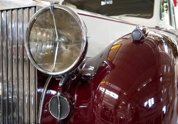 Vintage Samochód Reflektor Zbliżenie — Zdjęcie stockowe