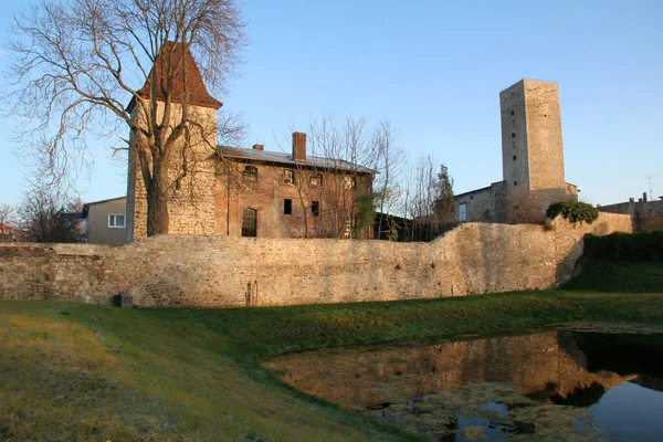 Старый Замок Городе Каркассон — стоковое фото