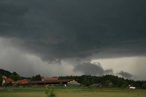 Tormenta Nubes Saskatchewan Escena Pradera — Foto de Stock