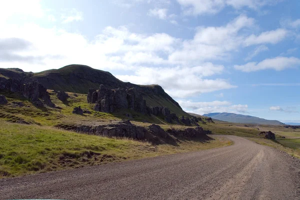 Vatnsnes Onverharde Weg Het Schiereiland Ijsland — Stockfoto