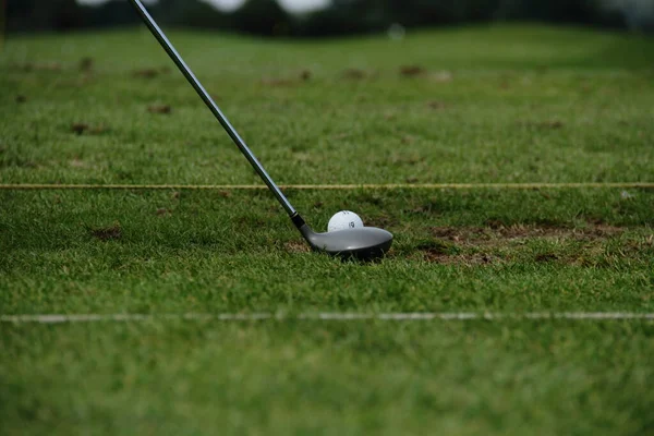 Golf Klubb Och Boll Sport Där Spelare Använder Olika Klubbar — Stockfoto