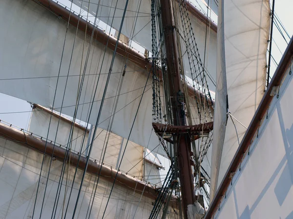 Szenische Ansicht Von Segelboot Details — Stockfoto