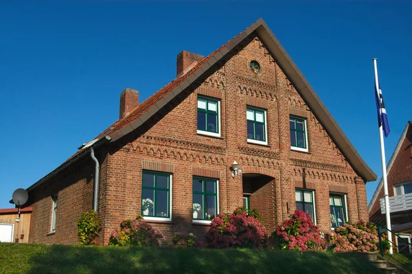 Vieille Maison Brique Dans Vieux Pays — Photo