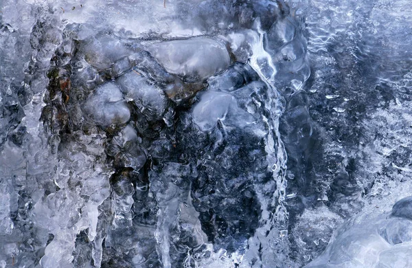 Kostky Ledu Řece — Stock fotografie