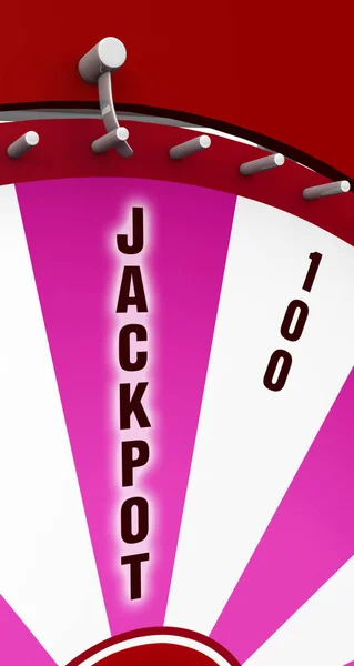 Lyckohjul Röd Rosa Jackpot — Stockfoto