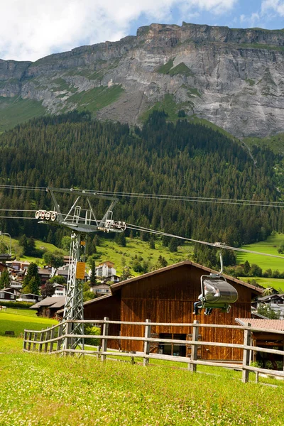 Télésiège Avant Panorama Montagne — Photo