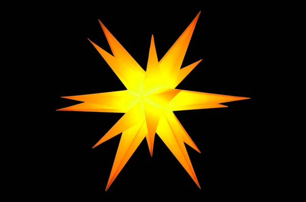 Siyah Arkaplanda Parlayan Yıldız — Stok fotoğraf