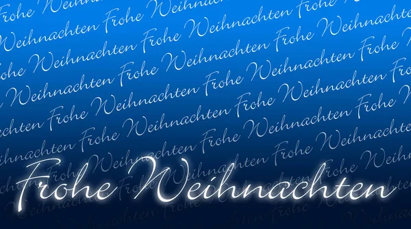 Weihnachtskarte Frohe Weihnachten Blau Weiß — Stockfoto