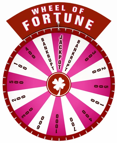 Wheel Fortune Isolerad Röd — Stockfoto