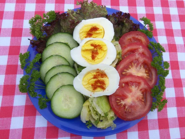 Karışık Salata Domates Salatası — Stok fotoğraf