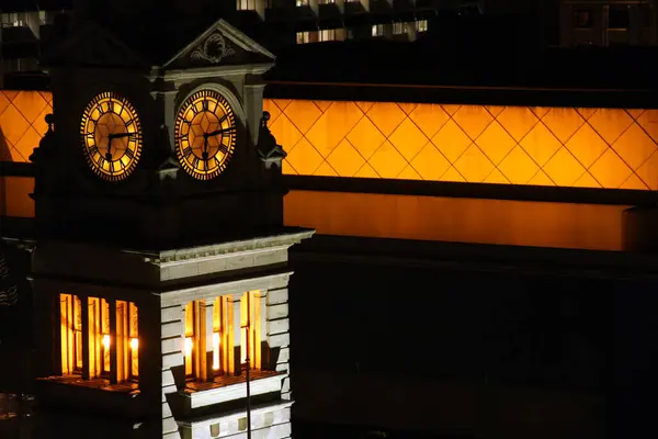 Ayuntamiento Clocktower Night — Foto de Stock