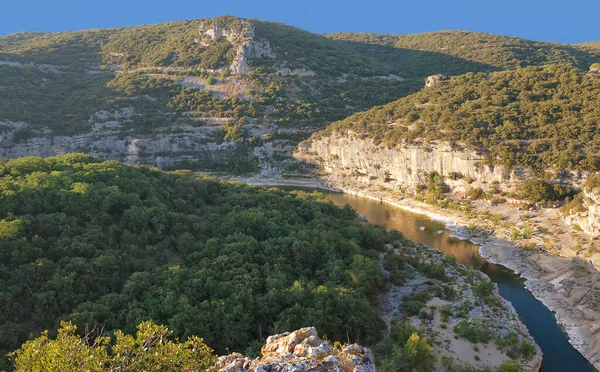Ardche Egy Megye Délkelet Franciaországban Ismert Erdők Ösvények — Stock Fotó