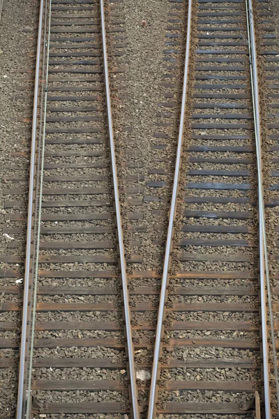 Iron Railway Tracks Train Road — Stock Photo, Image