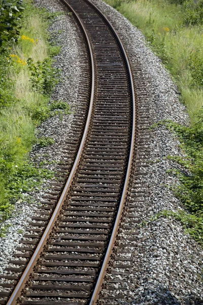 Järnvägsspår Järnvägsväg — Stockfoto