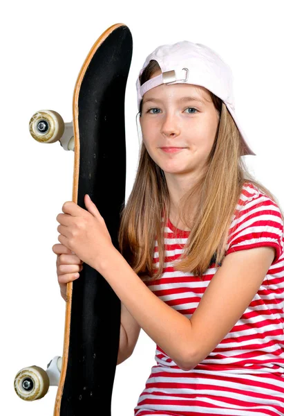 Fete Skateboard Patinator Copil Rapper — Fotografie, imagine de stoc