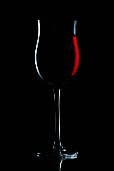 Red Wine Burgundy Glass Dark Background — Stock Photo, Image