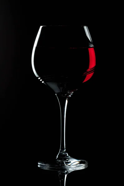 Vino Rosso Con Motivo Calice Fondo Scuro — Foto Stock