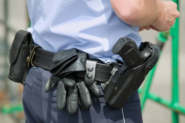 Pistol Policeman — Stock Photo, Image