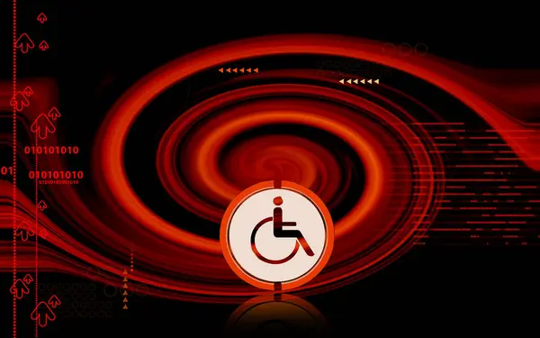 医療障害シンボルカラー背景のデジタルイラスト — ストック写真