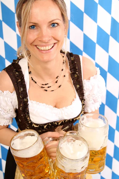 Bavorská Žena Oslava Oktoberfestu — Stock fotografie