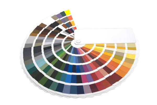 Färg Palett Med Regnbåge Färger Isolerad Vit Bakgrund — Stockfoto
