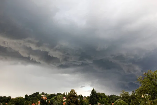 Uma Tempestade Também Conhecida Como Uma Tempestade Elétrica Uma Tempestade — Fotografia de Stock