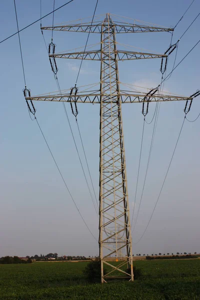 Polos Eléctricos Energía Eléctrica — Foto de Stock