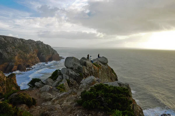 Portugal Beach Landscape Mountain Rock Vacation Spot — Stock Photo, Image